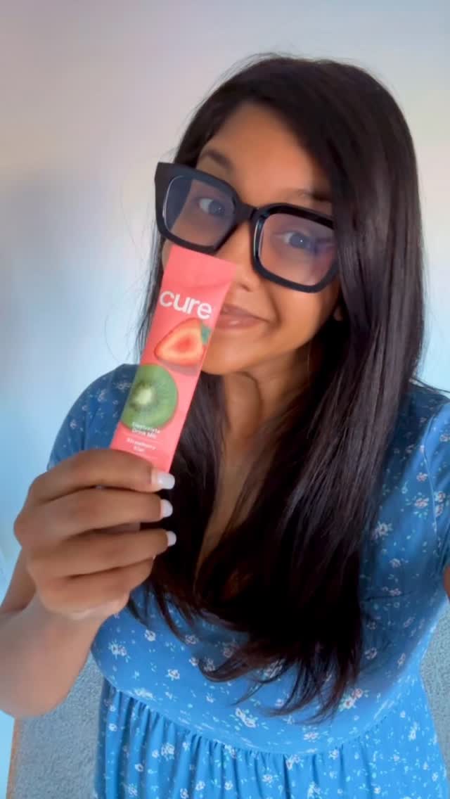 Instagram post by @cherekeerthana for Cure Hydration. Caption reads: Hydrate faster with @cure 

Cure is formulated to....