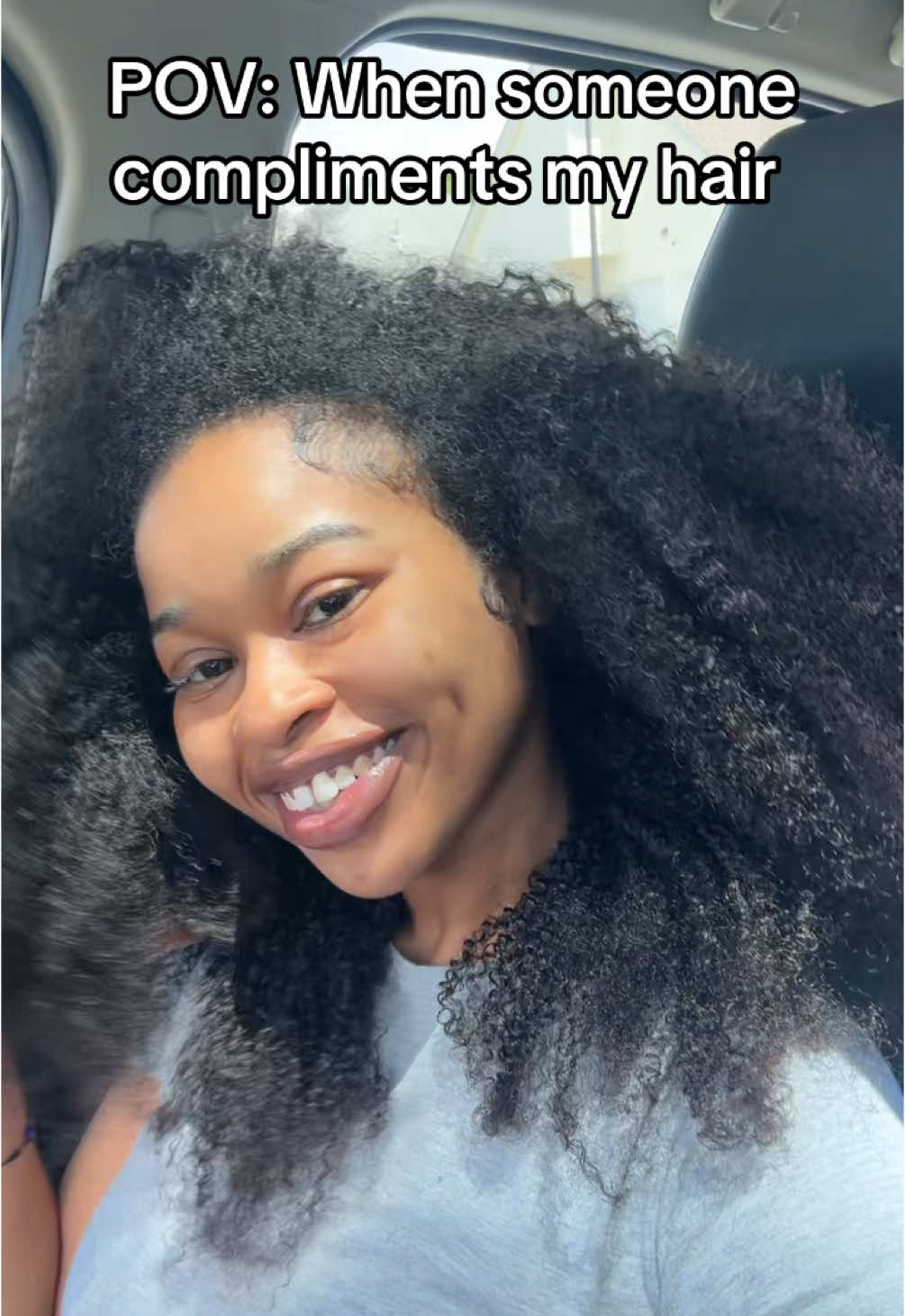 TikTok post by @badgyalcam for OQHAIR. Caption reads: No glue at all?The new trend! @OQHAIR   #halfwig....