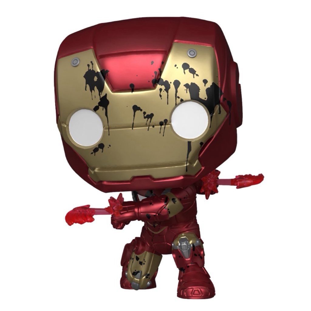 Instagram post by @funkopopsnews for Funko. Caption reads: First look! EE Exclusive Iron Man Funko POP!....