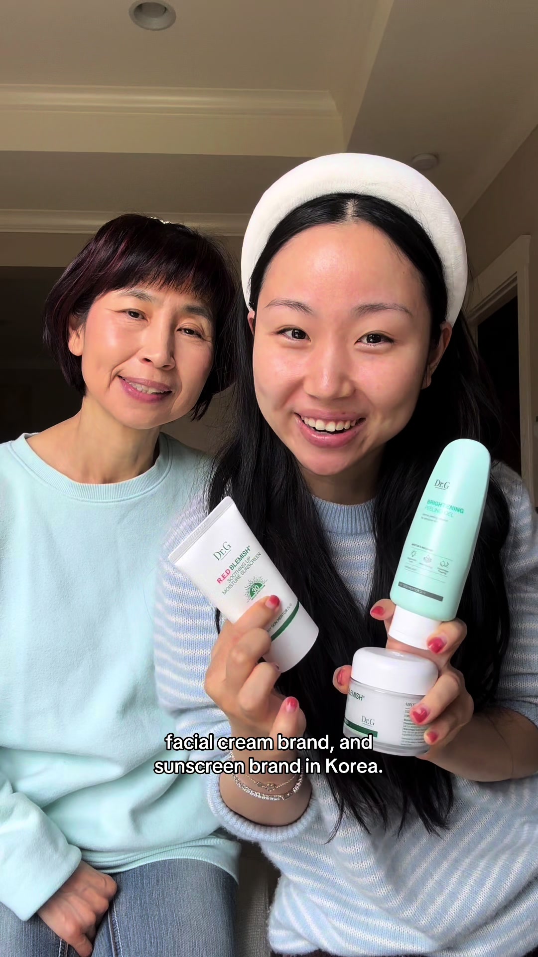 TikTok post by @hoemgirl for Dr.G. Caption reads: Mama Kim approves of my simple skincare routine....