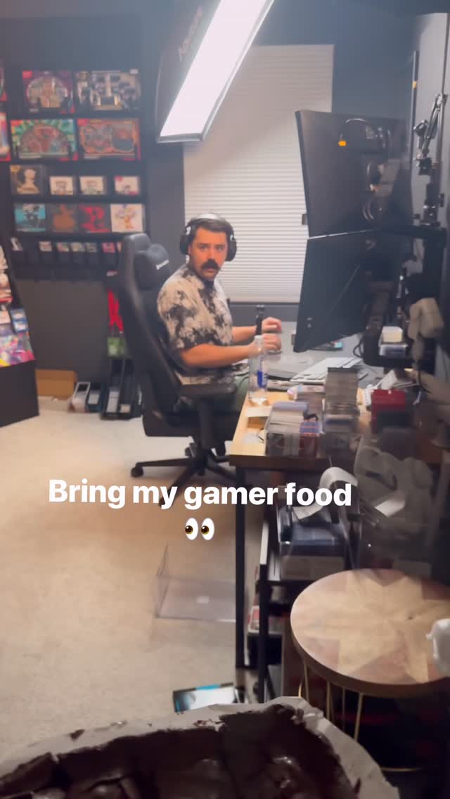 Instagram post by @dannyandaly for King Arthur Baking Company. Caption reads: Love a good brownie @kingarthurbaking #gamerfood....