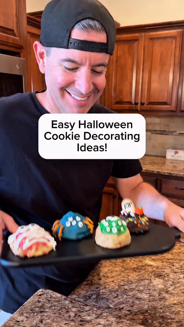 Instagram post by @lunchboxdad for Easy Home Meals. Caption reads: #ad These @_easyhomemeals Halloween cookie....
