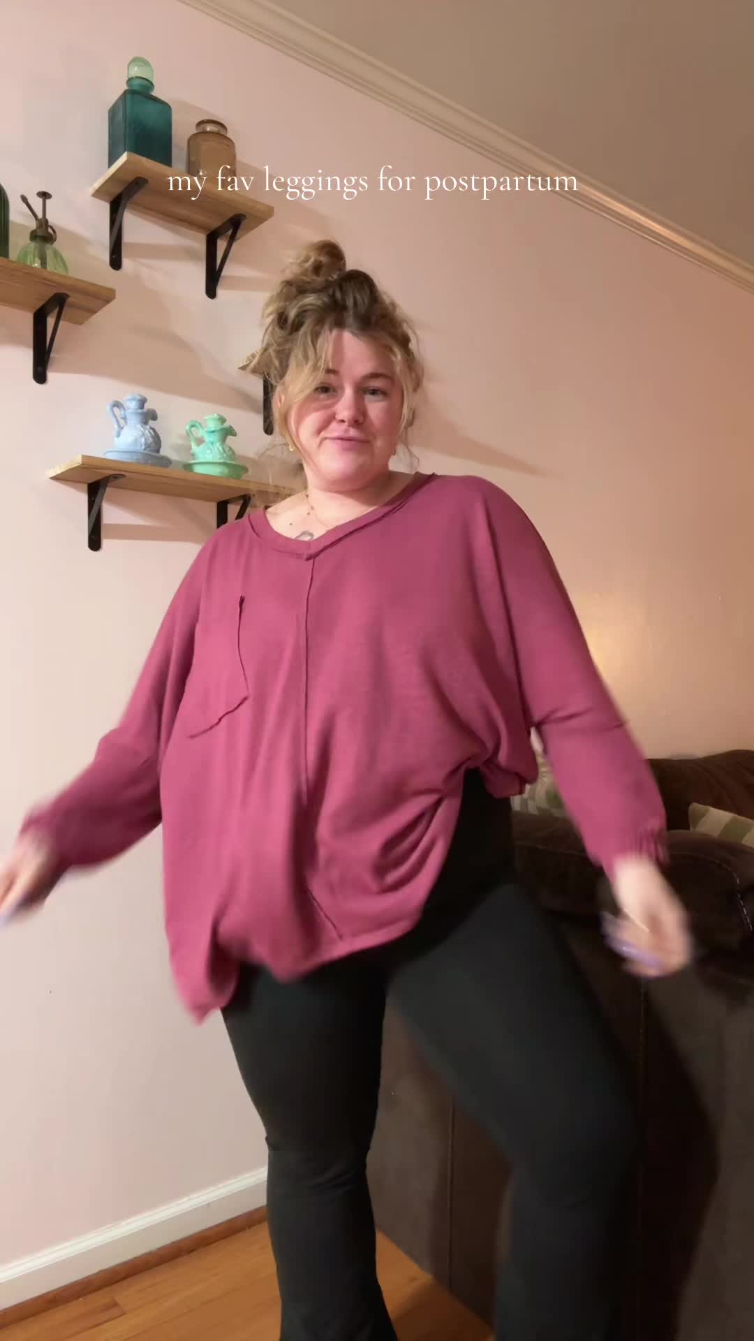 TikTok post by @maddyzaddy for Alexander Jane. Caption reads: @Alexander Jane #postpartum #tummycontrol .