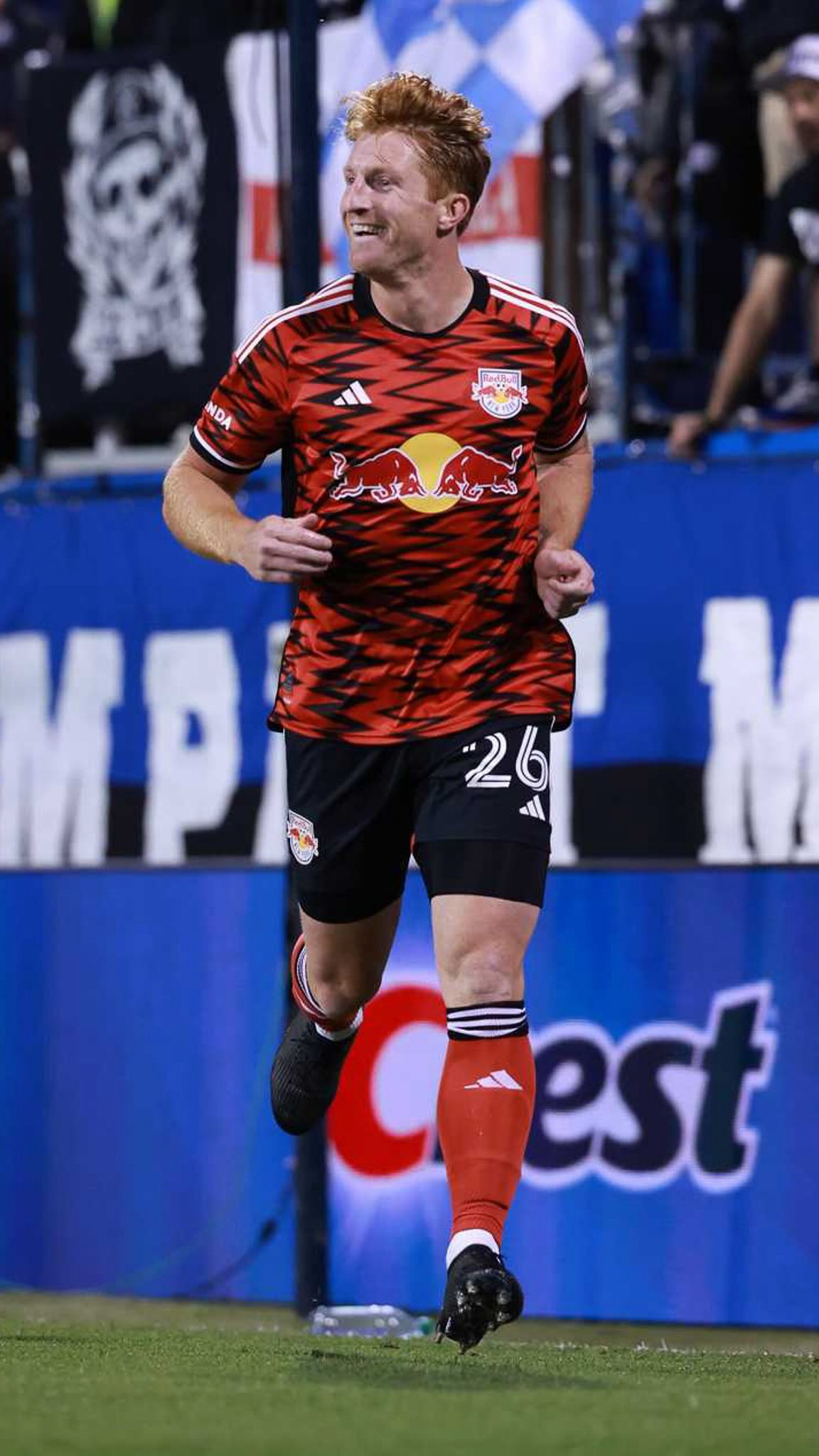 Instagram post by @newyorkredbulls for Audi USA. Caption reads: GOAL‼️Tim Parker heads it home 

@audiusa | #RBNY.