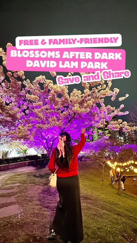 Instagram post by @yvrdateideas for Canadians Connect. Caption reads: Blossoms After Dark is back! It will be on March....