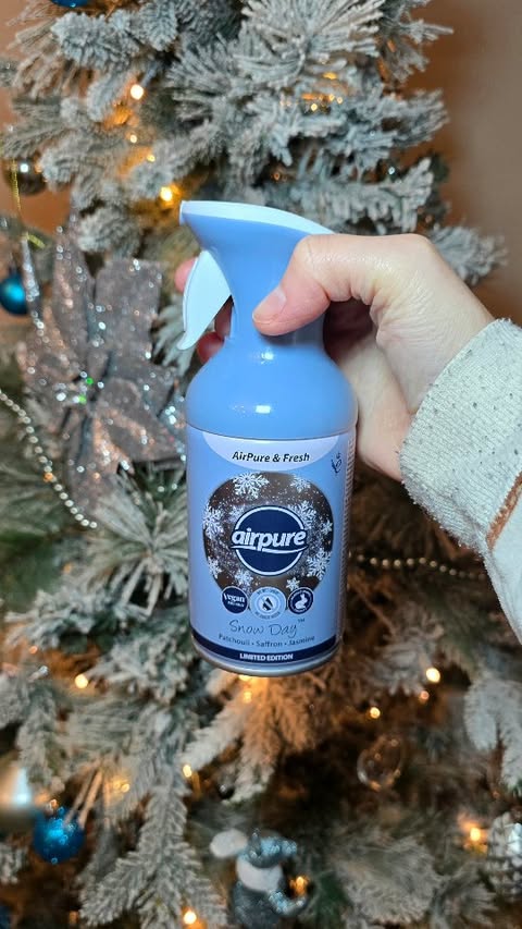 Instagram post by @annas_cosy_corner_x for AirPure. Caption reads: Let it Snow ❄️ A new @airpureuk festive favourite....