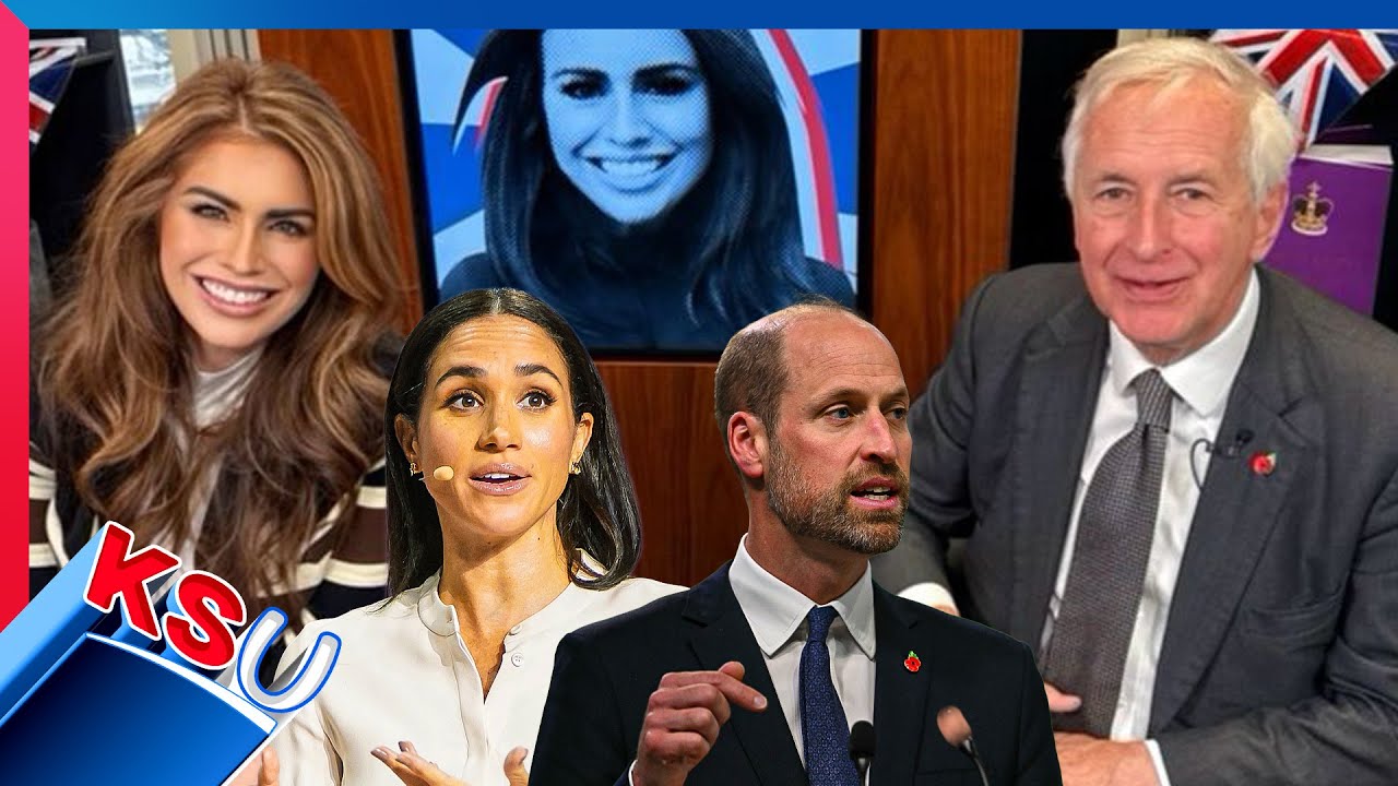 YouTube post by @KinseySchofieldUnfiltered for Pique Life. Caption reads: Hugo Vickers: Meghan’s RELENTLESS Reinventions |....