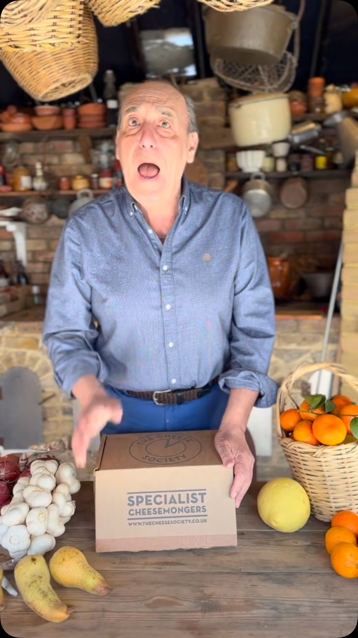 Instagram post by @gennarocontaldo for Parmigiano Reggiano. Caption reads: Hi lovely people! 
 
What a lovely surprise to....