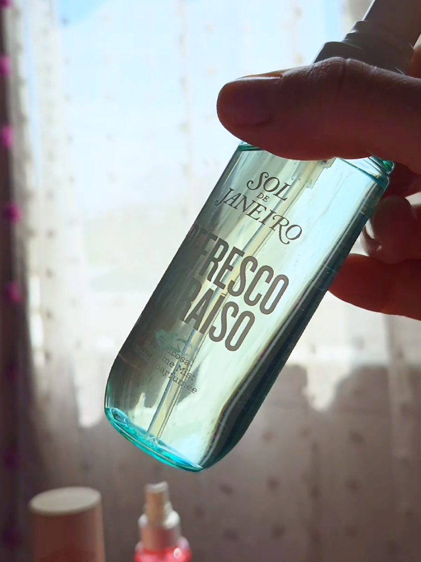 TikTok post by @linzlovez for Sol de Janeiro. Caption reads: Dive into the day with Sol de Janeiro’s new blue....