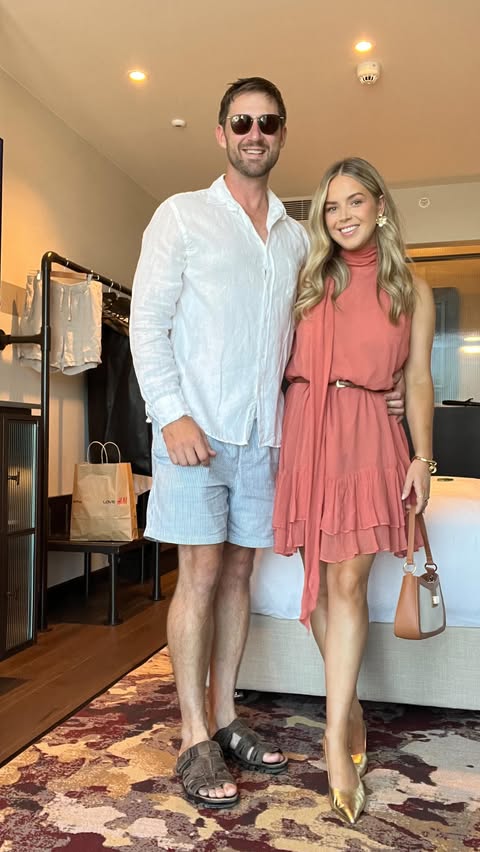 Instagram post by @annaleekemsley for Laboratoire Dermatologique Avène. Caption reads: Little outfit of the day before we head out the....