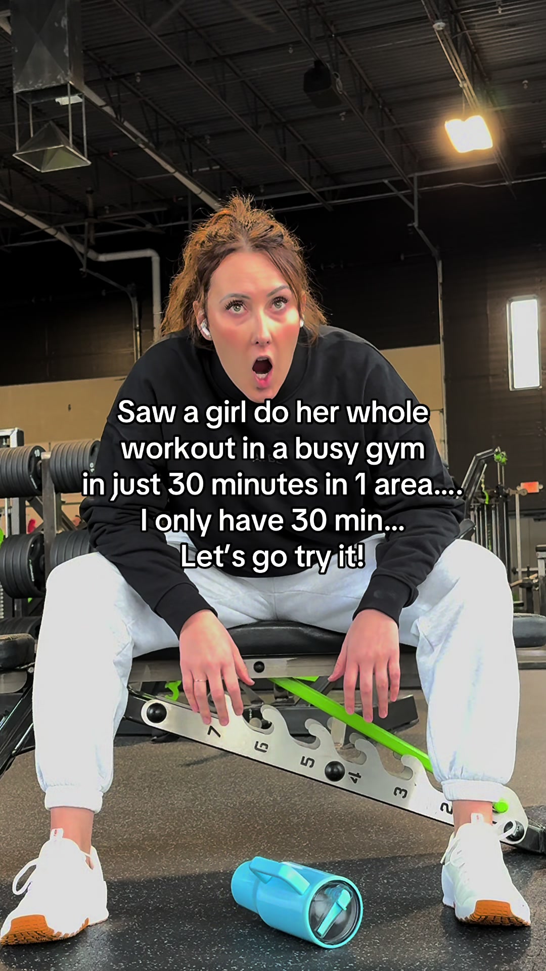 TikTok post by @juliiaannne for AYBL. Caption reads: [...] was a much needed quick workout! Try it!....