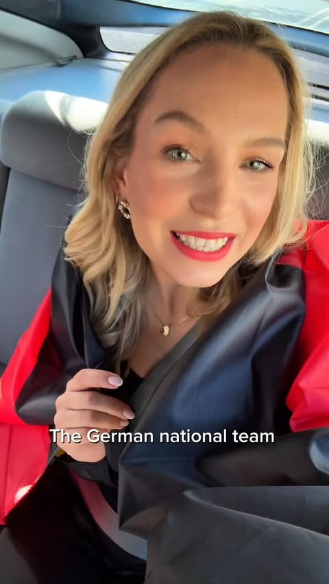Instagram post by @corinna_madita for Bolt. Caption reads: Ad: About to head out to the watch-party 🇩🇪 vs.....