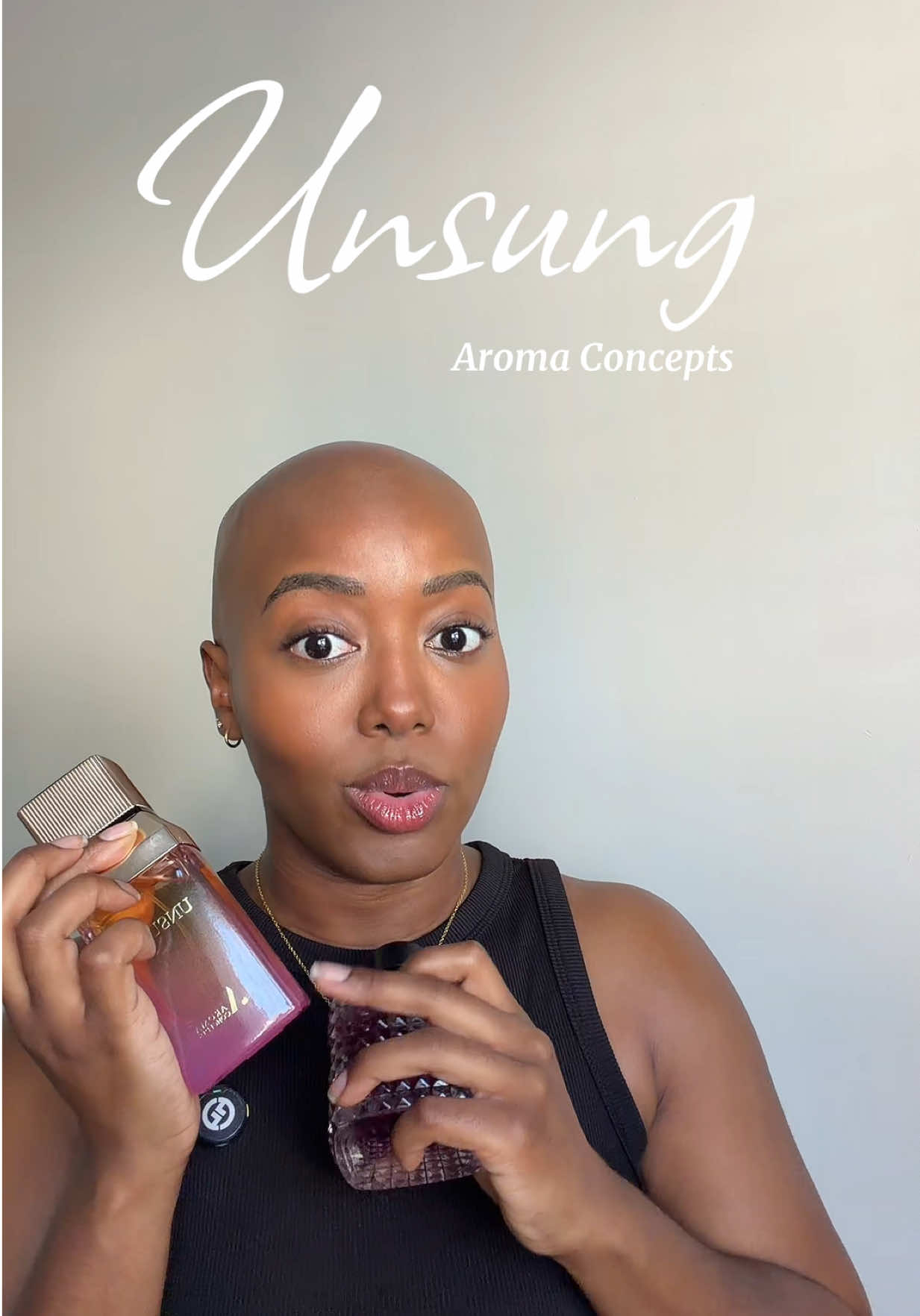 TikTok post by @kyras.korner for Aroma Concepts. Caption reads: Unsung by @AROMA CONCEPTS FL 💜 #perfumetok....