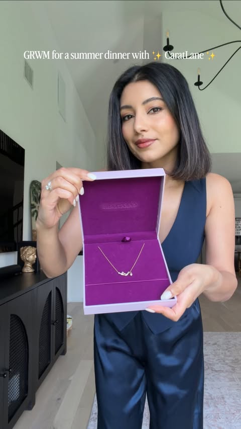 Instagram post by @pr1yagupta for CaratLane Jewellery. Caption reads: The easiest way to elevate an outfit? Thoughtfully....