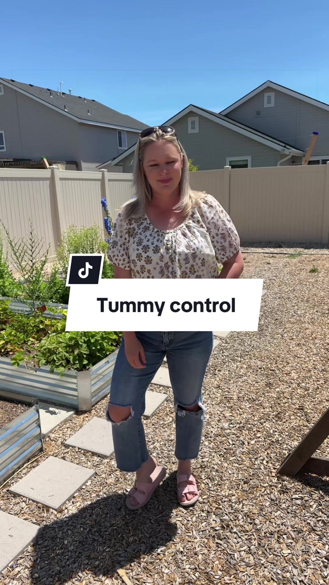 TikTok post by @kelsey0710 for Alexander Jane. Caption reads: Tummy control jeans from @Alexander Jane are....