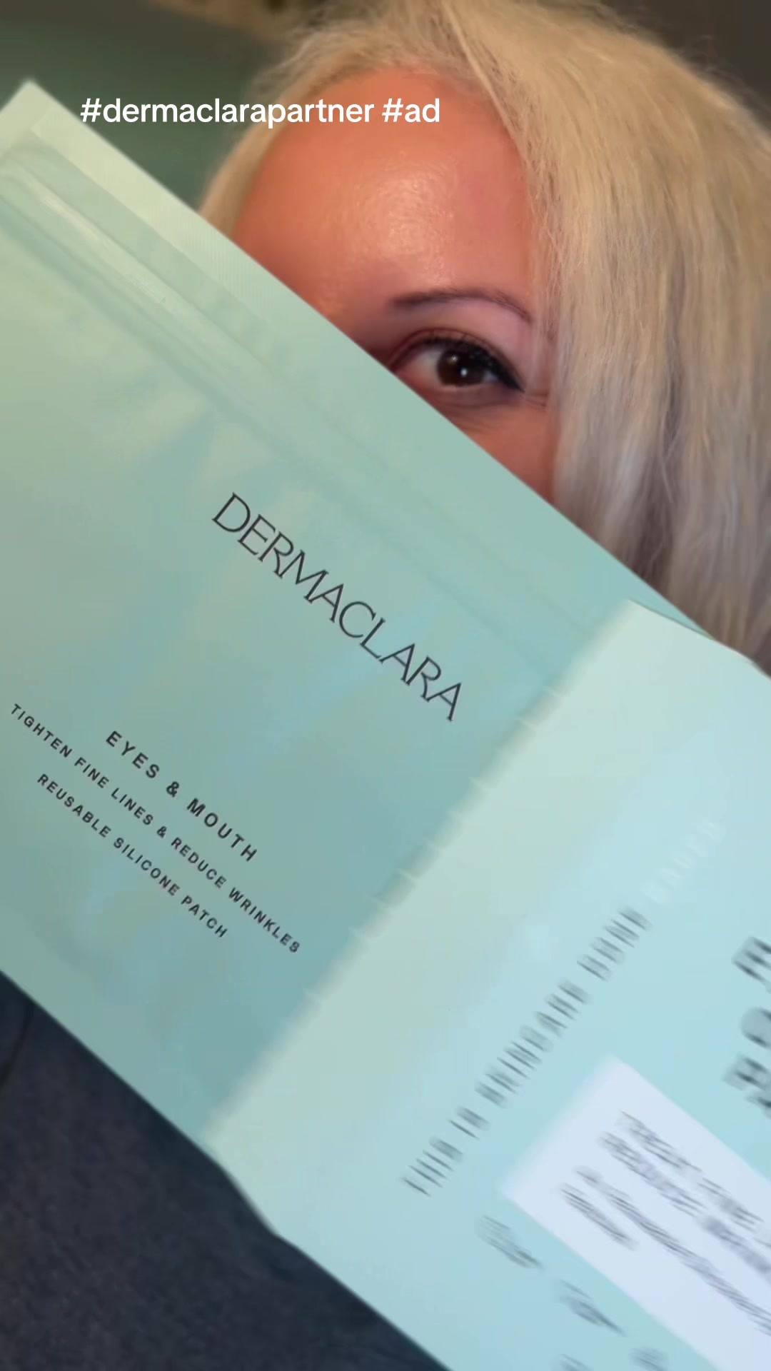 TikTok post by @welcome.usa3 for Dermaclara. Caption reads: [...] and wrinkles? 👀✨ I’ve been trying....