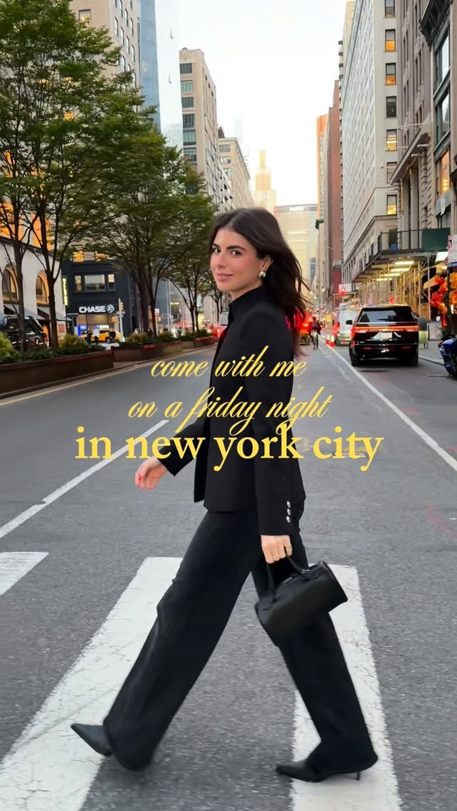 Instagram post by @cameliacgarcia for SeatGeek. Caption reads: come with me on a friday night in nyc! girls....