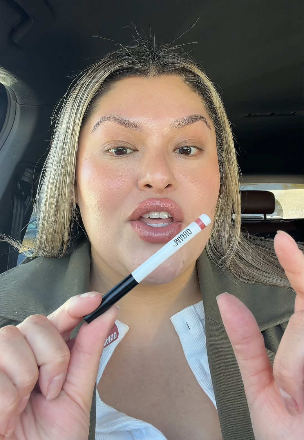TikTok post by @amandanieves10 for MAKEUP BY MARIO. Caption reads: @Makeup By Mario is on the TikTok shop [...].