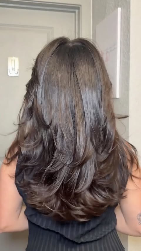 Instagram post by @ashleyseamour for Aveda. Caption reads: how to achieve the perfect blowout with @aveda....