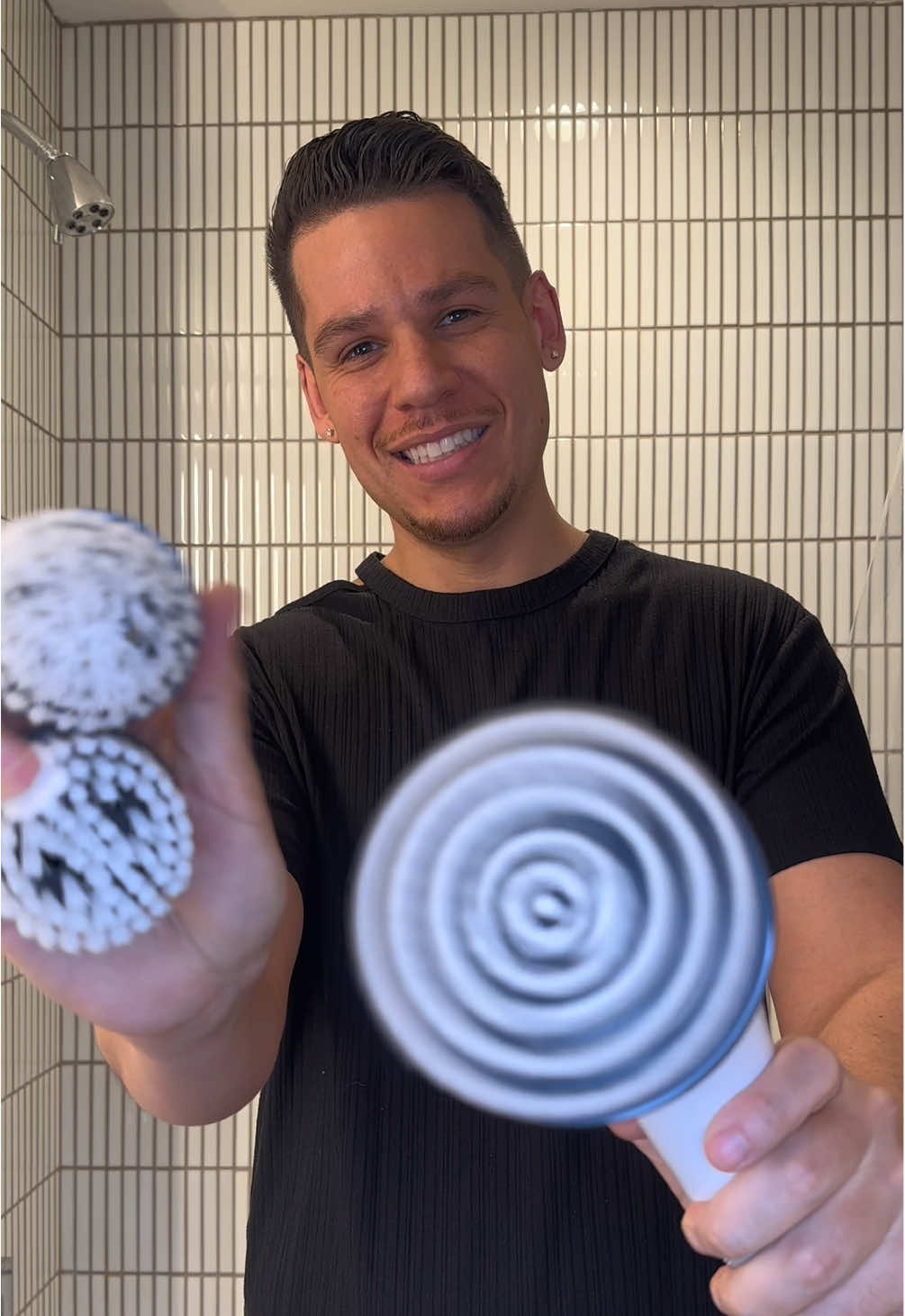 TikTok post by @babyboibueller for Dovety. Caption reads: Can’t beat this for the price 🚿 @Dovety @Dovety....