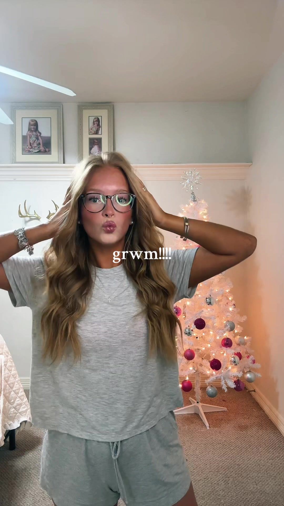 TikTok post by @cameronemmaa for Physicians Formula. Caption reads: grwm!!!!  @e.l.f. Cosmetics @Rare Beauty....