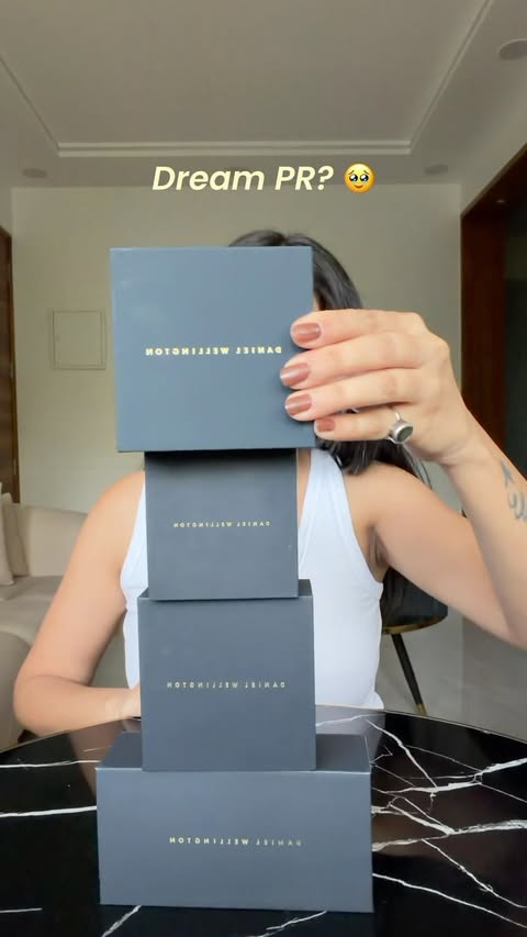 Instagram post by @ruchikamethwani for Daniel Wellington. Caption reads: [...] is screaming 🥹 Bought my first....