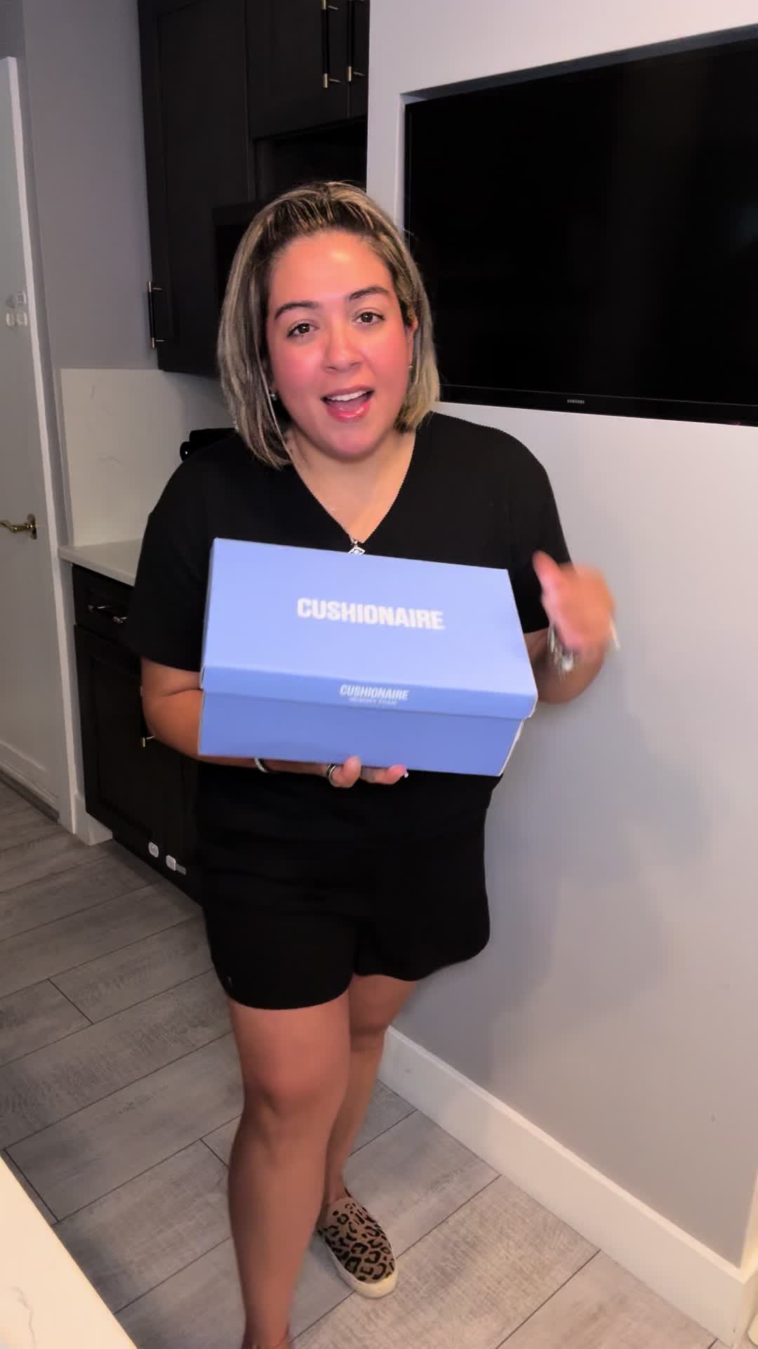 TikTok post by @logansmomxo_ for Cushionaire. Caption reads: [...] jelly sandals you’ll ever own ! @Cushionaire....