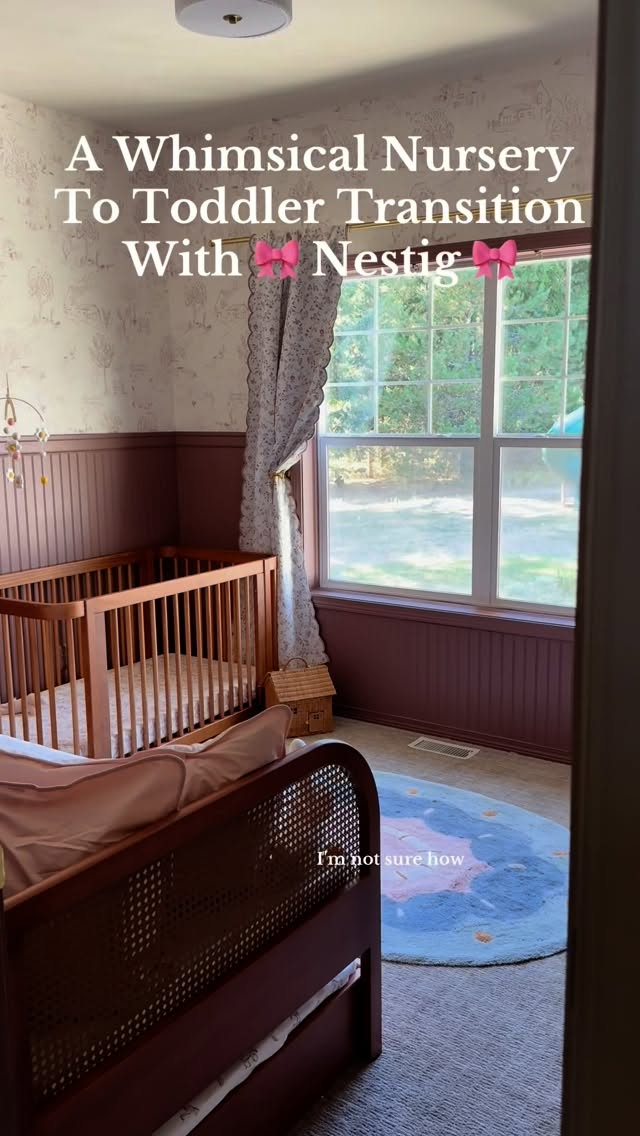 Instagram post by @karissaathome for Nestig. Caption reads: [...] send you all the details in your DMs 💌....