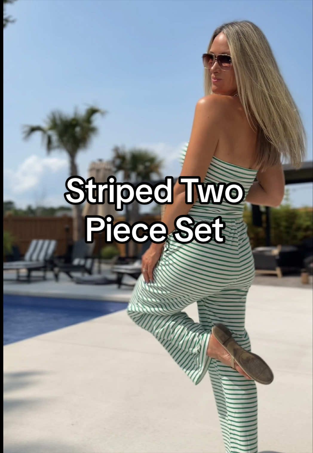 TikTok post by @mindy_lou for Tankaneo. Caption reads: [...] #summeroutfits #2pieceset @Tankaneo Fashion....