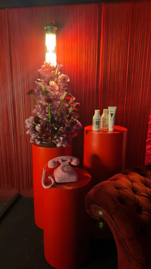 Instagram post by @marriumsshah for Redken. Caption reads: Redken night felt magical… every detail was so....