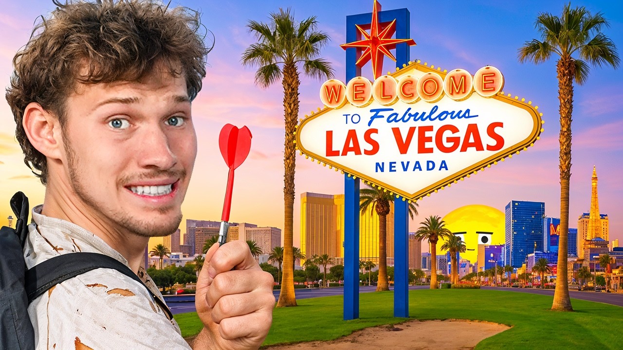 YouTube post by @TeamJesser for Bucketsquad. Caption reads: I Threw A Dart And Flew Wherever It Landed!.