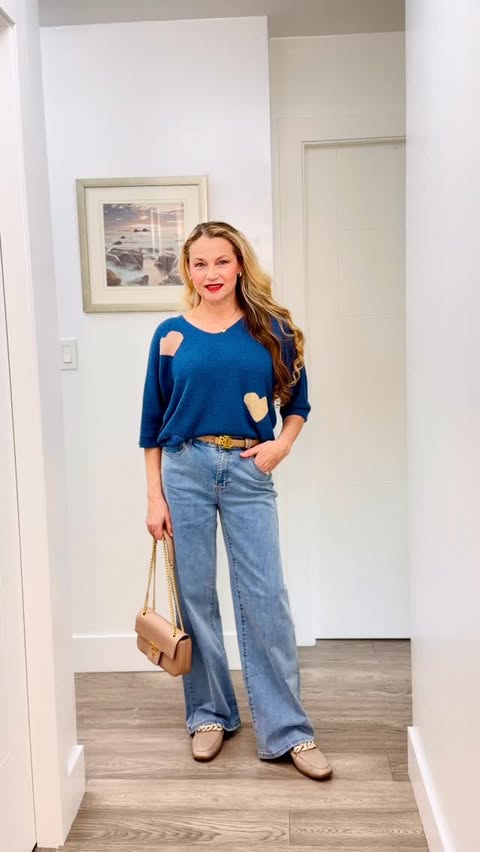 Instagram post by @dressesandcityscapes for Charlie B Collection. Caption reads: [...] heart 🤍sweater top, both from....