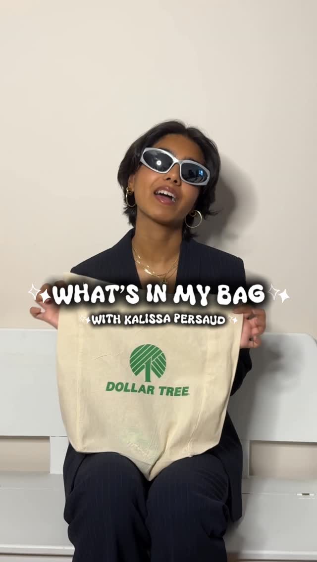 Instagram post by @kalissapersaud for Trident Gum. Caption reads: #ad a bag necessity for sure @tridentgum 🙂‍↕️👜....