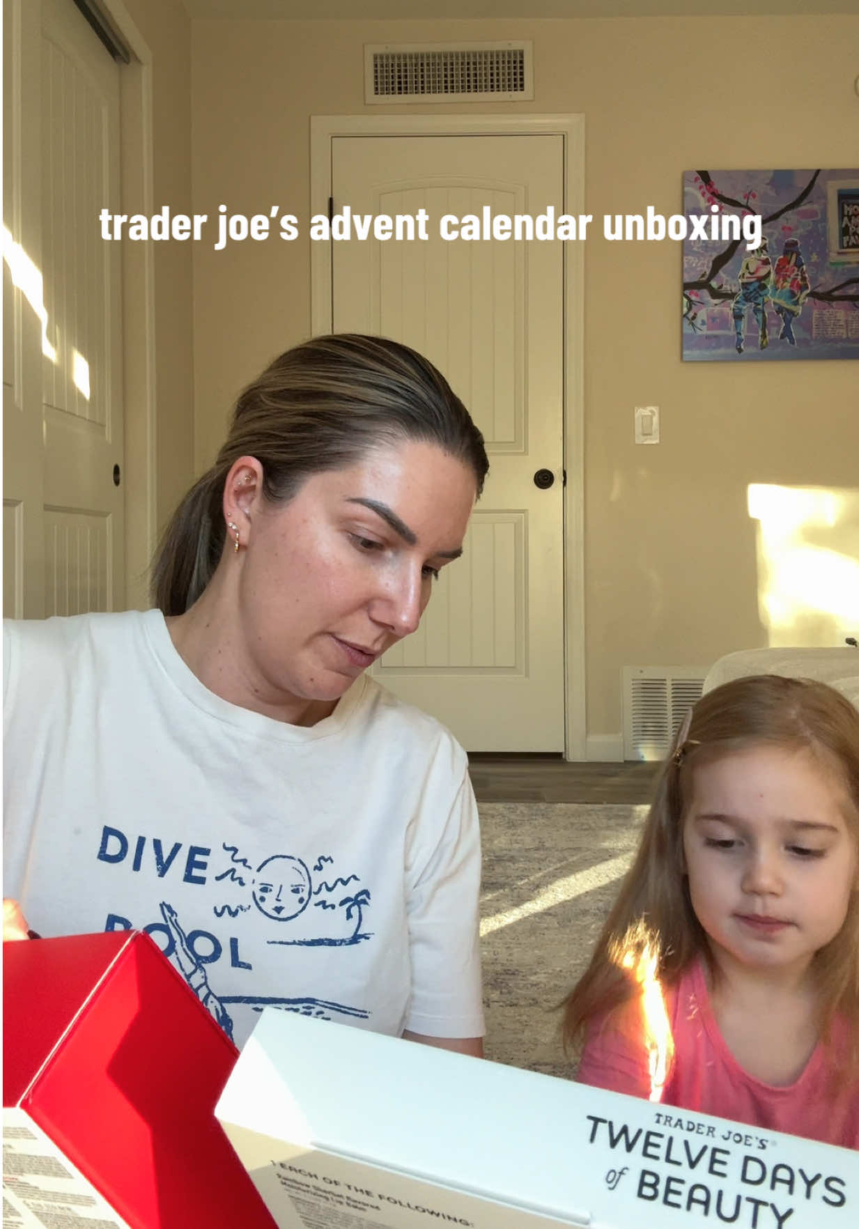 TikTok post by @adaatude for Trader Joe's. Caption reads: @Trader Joe's 12 days of beauty #adventcalendar....
