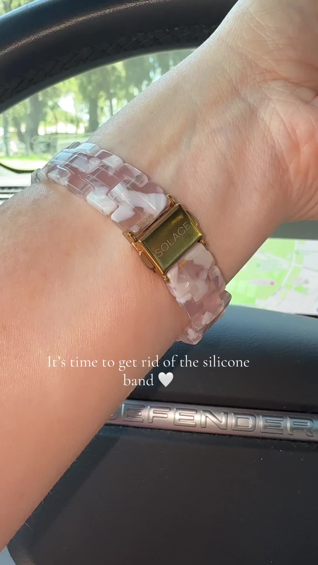 TikTok post by @m.d.gibbs for Solace Bands. Caption reads: Your wrist deserves better ✨@Solace Bands....