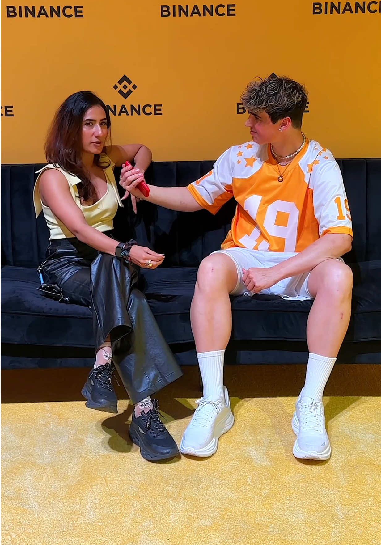 TikTok post by @fonziegomez for Binance. Caption reads: [...] reserves! What keeps users choosing....