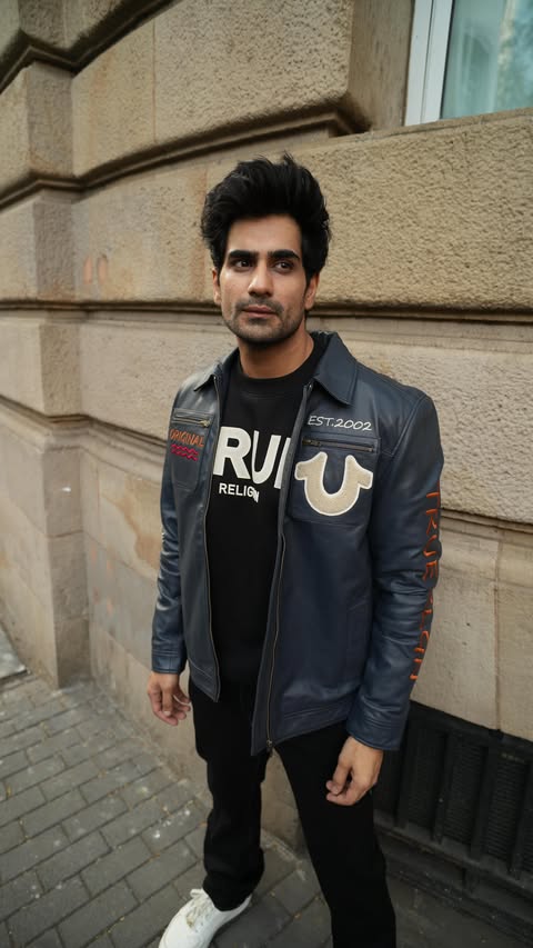 Instagram post by @aryannarora for True Religion. Caption reads: [...] for itself. Ready to show up the True....