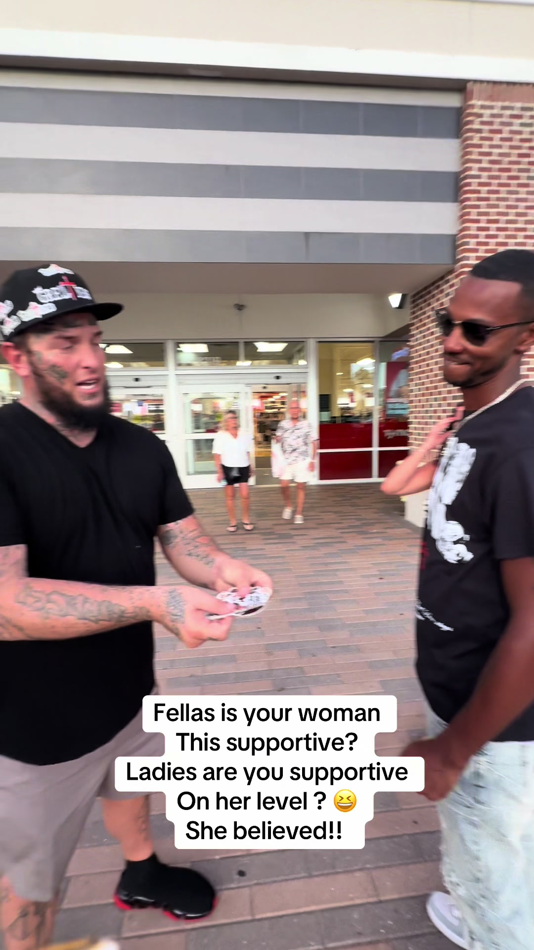 TikTok post by @thegreatnessmovement for Sticker Mule. Caption reads: Follow @Sticker Mule and text hi to 73522....