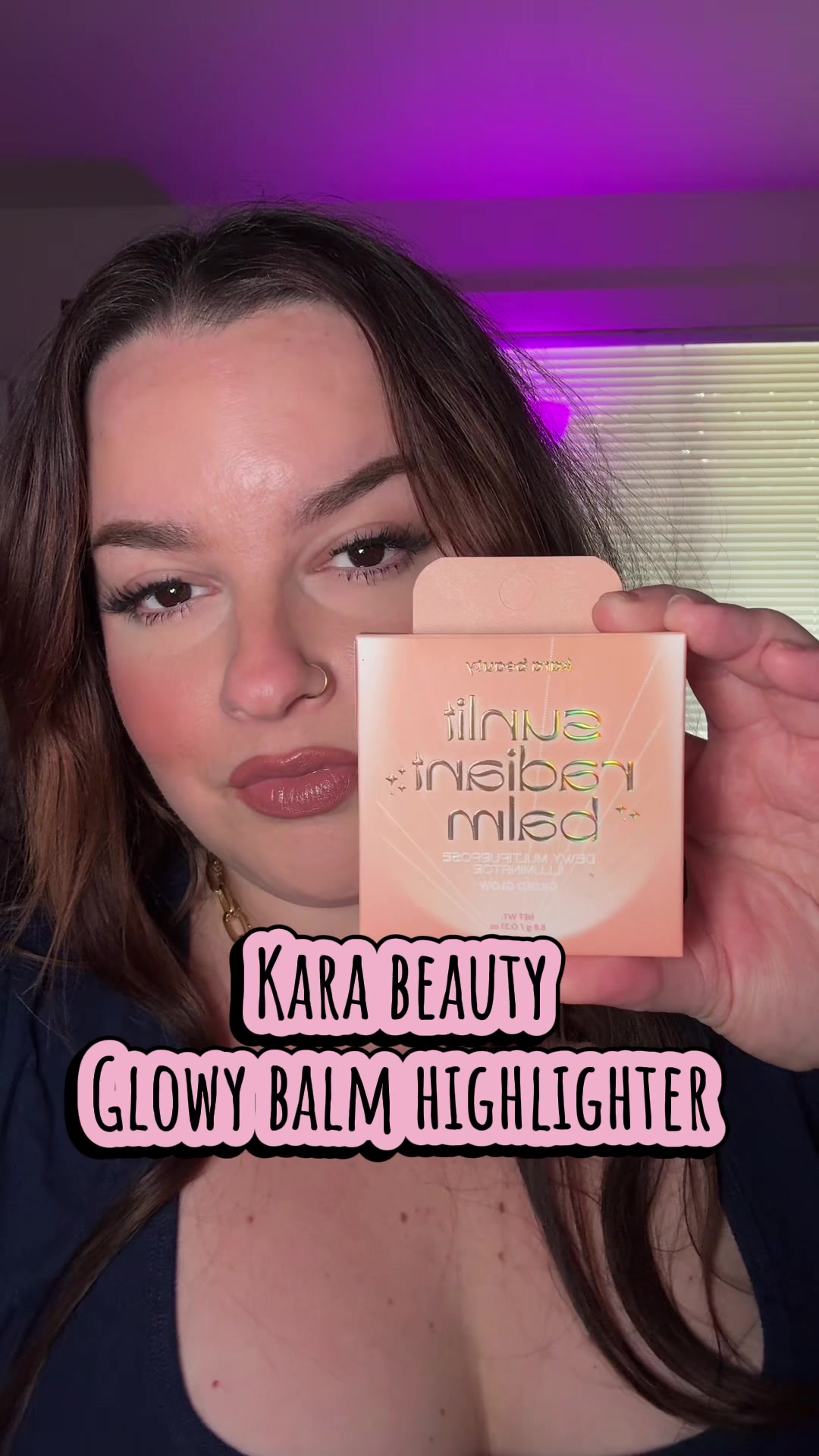 TikTok post by @kayfordayss for Kara Beauty. Caption reads: [...] Such an amazing glow as well. 🫶🏻✨💋@Kara....