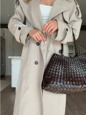 TikTok post by @briannametzger1 for Imilybela. Caption reads: Light khaki is BACK IN TODAY. Size up for an....