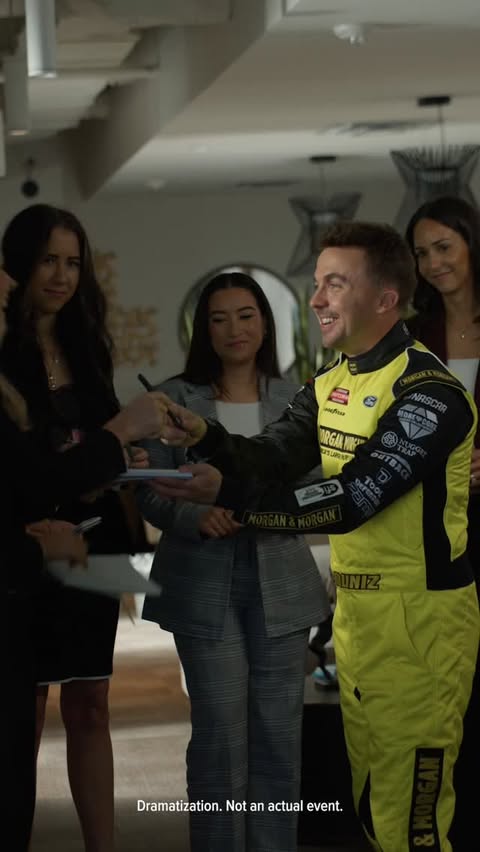 Instagram post by @frankiemuniz4 for Morgan & Morgan. Caption reads: Boardroom to burnouts! Morgan & Morgan & MUNIZ....