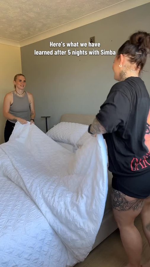 Instagram post by @mrsgracemcguire for Simba Sleep. Caption reads: [...] a bed and it’s gorgeous thanks to....