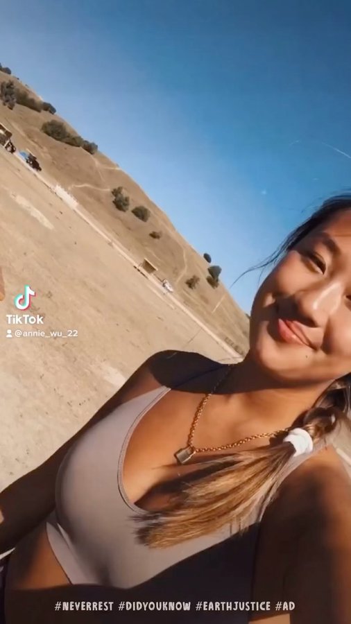 Instagram post by @annie_wu_22 for Earthjustice. Caption reads: Its #nationalparkweek and this past year I was....