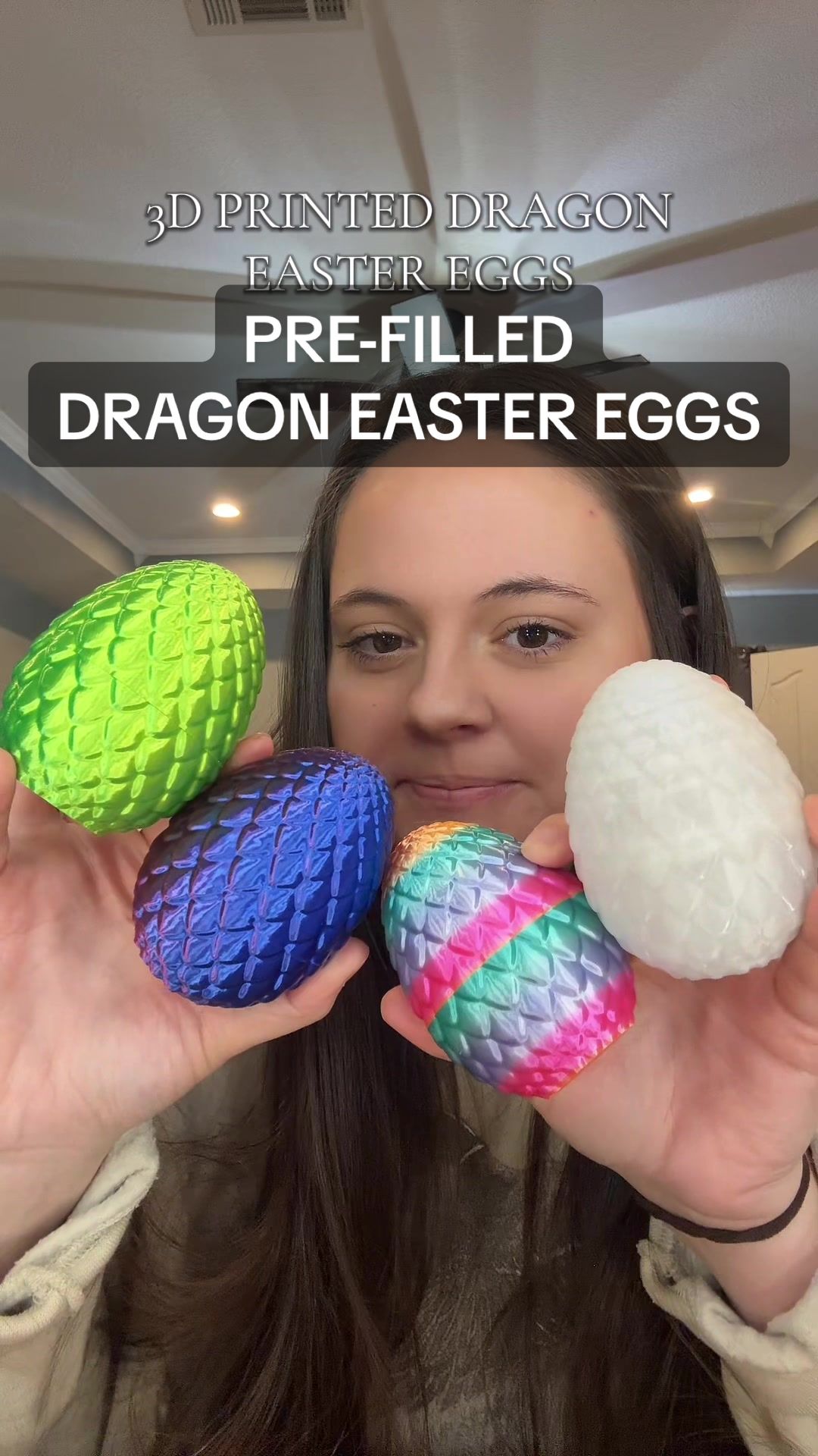 TikTok post by @_caitlinmcclain for Joyfy. Caption reads: [...] #cooleastereggs #tiktokshopcreatorpicks....