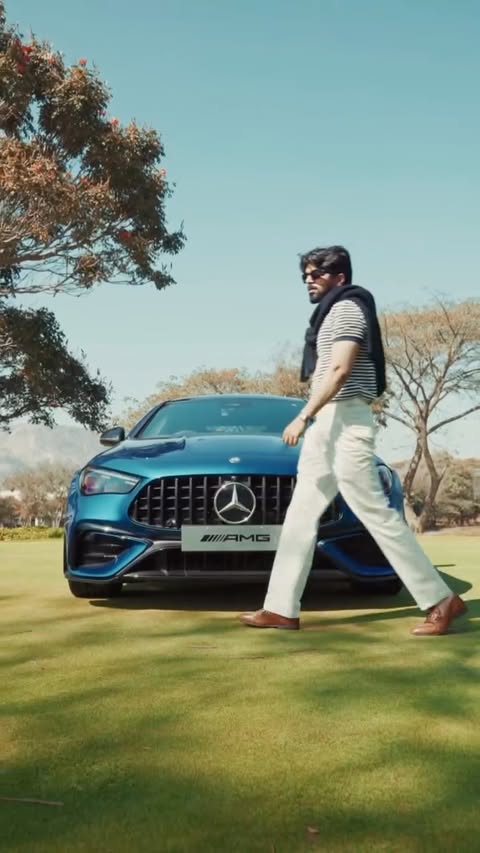 Instagram post by @aankitchopra for Mercedes-Benz. Caption reads: A day of class with @omega and @mercedesbenzind.....