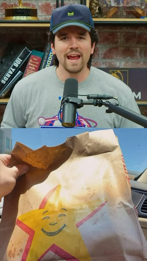 Instagram post by @gavin.mchughh for Carl's Jr.. Caption reads: [...] to go deep in our bag for this parlay....