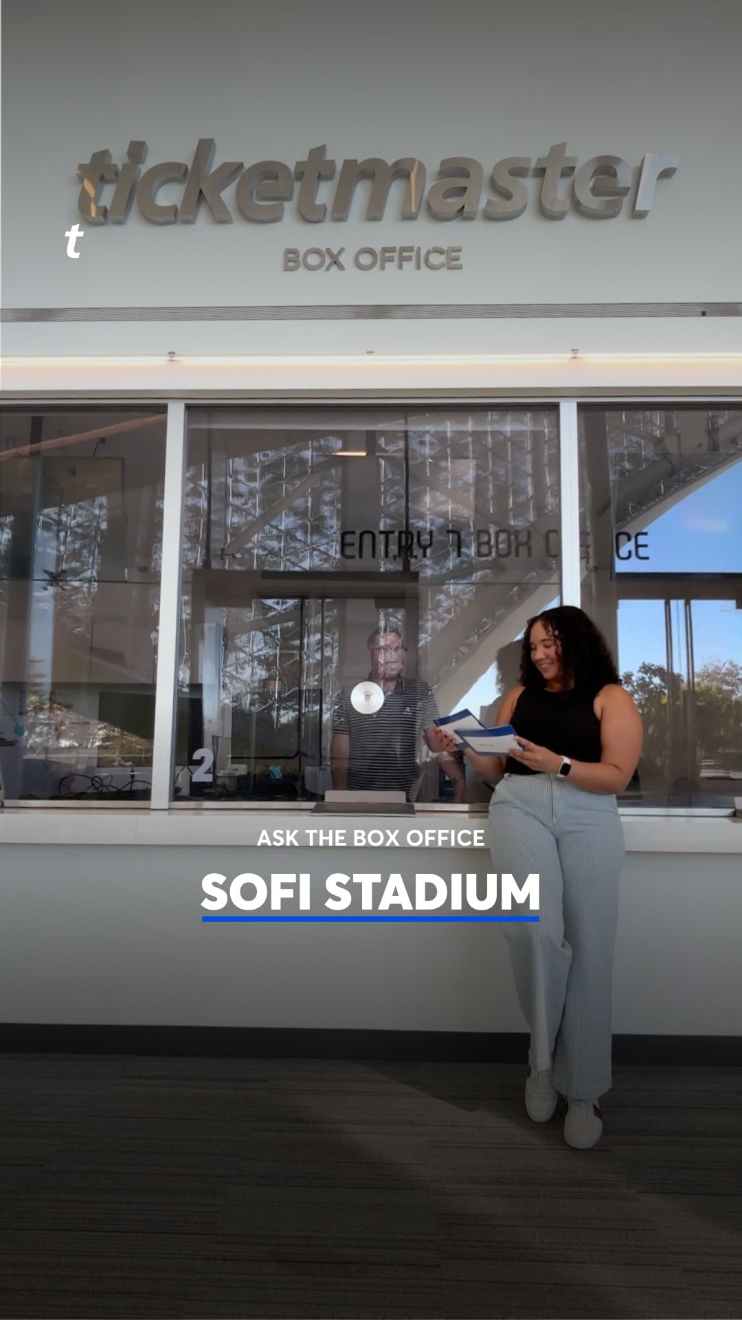 Instagram post by @marissakumari for Ticketmaster. Caption reads: Got questions about tickets? 🎟️ From ticket....