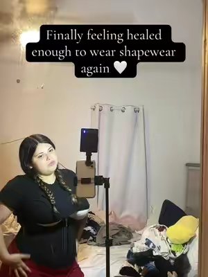 TikTok post by @ashhymm for SHAPSHE US. Caption reads: Had my baby July 14 🤍 C-section recovery wasn’t....