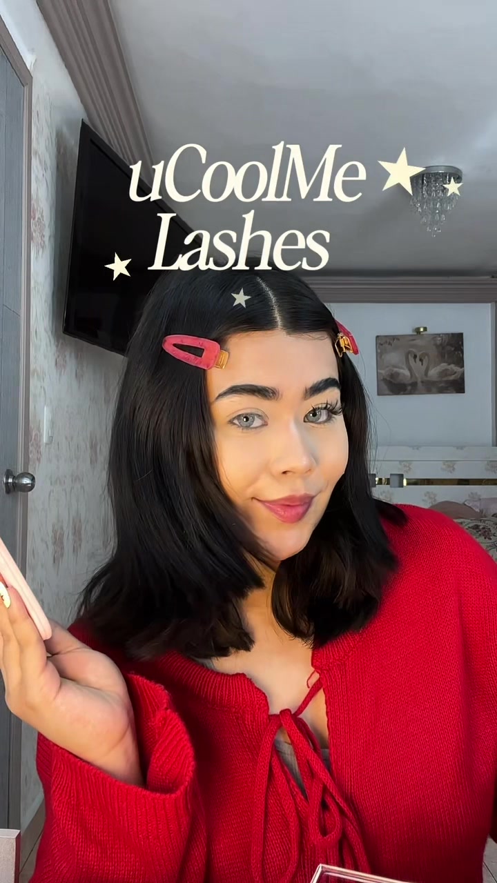 TikTok post by @baby_.dan for uCoolMe Lashes. Caption reads: ⭐️💓pestañitas @uCoolMe Lashes #lashestutorial....