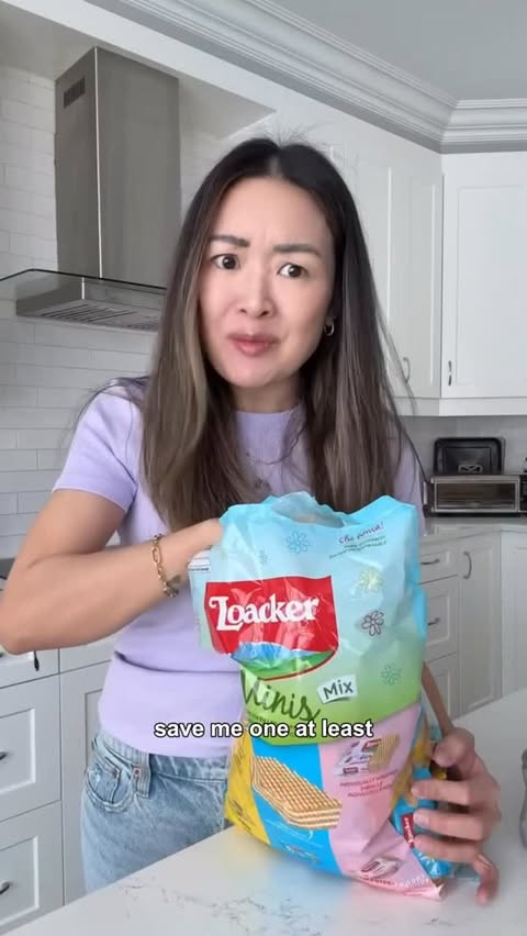 Instagram post by @lifewithleannelee for Loacker. Caption reads: #ad Talk about the high value of a @loackercanada....